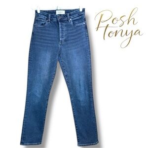 Evereve The Ever Straight High Waist Straight Leg Jeans Size 26 Streetwear